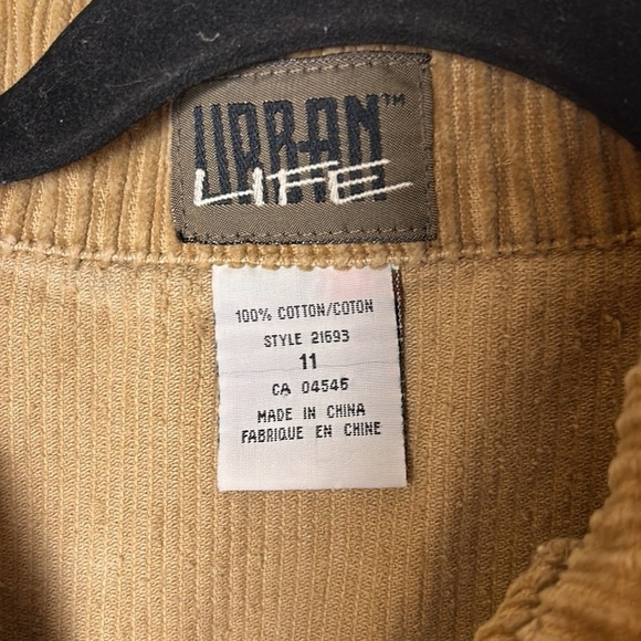 Y2K  70 s thick corduroy neutral tan dress,size 11, retro,boho,lagenlook,preppy - Picture 5 of 12